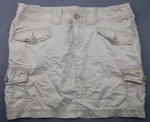 Mujer 2010 Gap Chino Falda Carga Mini Beige 100% Algodón Talla 2 - Imagen 1 de 5