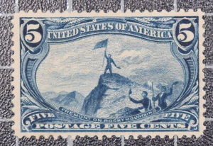 Scott 288 - 5 Cents Trans-Mississippi - OG MH - Nice Stamp - SCV - $100.00 - Picture 1 of 2