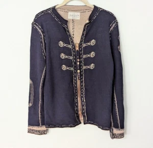 Elisa Cavaletti Daniela Dallavalle Reversible Front Zip Cardigan Printed Large L - Picture 1 of 14