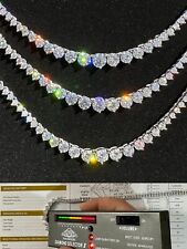 Real Iced MOISSANITE Riviera 3-7mm Graduated Tennis Chain Necklace - VVS D Color