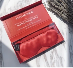 SLIP Pure Silk Sleep Mask RED Limited Edition $50 Brand New Sealed 100% Silk - Picture 1 of 6