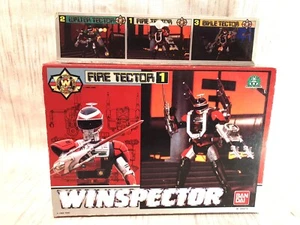 WS1 Winspector Special Police Vintage Fire Tector 1 Green Bandai 1990 Robot - Bild 1 von 6