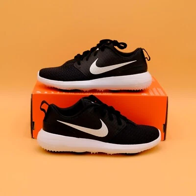 Size 5.5W - New Nike Golf Ladies Roshe G Shoes Black/Metallic White-White Medium - Image 1 of 2