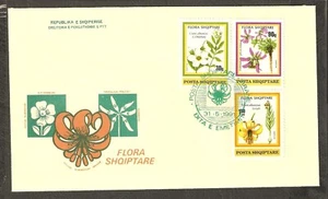 Albania Albanien Albanie 1990 FDC Flora Flowers - Picture 1 of 1