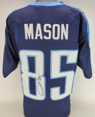 DERRICK MASON Signed Tennessee Titans Custom Jersey (JSA Witness Protection COA) - Image 1 of 4