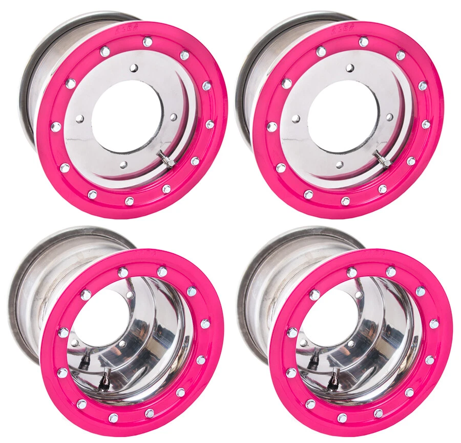 Ruedas traseras delanteras KFX 400 450R Beadlock 10x5 y 9x8 Alba Racing PK 32 Foto 1 de 1