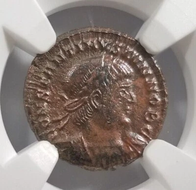 Constantine II Roman Empire BI Nummus AE3/4 NGC XF Ancient Epfig Hoard Pedigree - Image 1 of 4