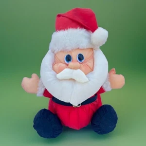 Vintage DanDee Santa Claus Puffy Fluffies parachute Nylon 14" Christmas - Picture 1 of 12
