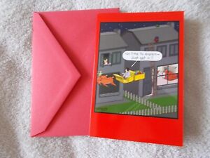 Tim Whyatt Christmas Card "NO TIME TO EXPLAIN" new + envelope!