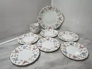 Royal Albert Minuet Piatto Torta 6 Piatti Laterali, Lattiera Vintage Floreale Inglese - Foto 1 di 17