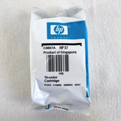 HP 57 Tri Color Ink Cartridge Genuine Sealed NO Box Expired C6657A - Image 1 of 3