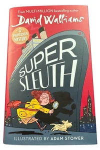 BRAND NEW HARDCOVER SUPER SLEUTH SIGNED BY DAVID WALLIAMS GREAT XMAS PRESENT - Picture 1 of 5