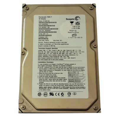 Seagate Barracuda 7200.7 40GB ST340014A 7200RPM ATA-100 3.5" HDD Hard Disk Drive - Image 1 of 4