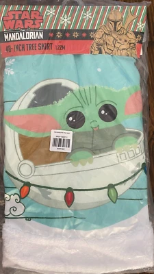 Star Wars The Mandalorian BABY YODA The Child Pod CHRISTMAS 48 in Tree Skirt NEW - Image 1 of 2