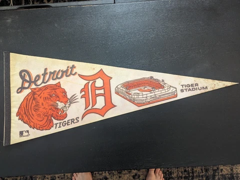 Vintage Detroit Tigers Tigers Stadium Pennant Cover