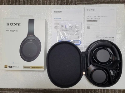 Sony WH-1000XM3 Black Bluetooth Wireless Noise Canceling Stereo Headphones Japan - Image 1 of 4