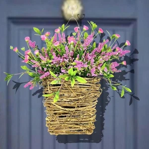 Berry Flower Vermicelli Flower Basket Outdoor Indoor Decor - Picture 1 of 10