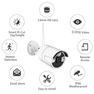 3MP Outdoor WiFi Security Camera For Hiseeu Wireless Security Camera System U0D5 - Picture 1 of 10