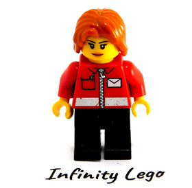 LEGO 2016 City Airport Postal Worker Female Minifigure Post Office (60100 66559)
