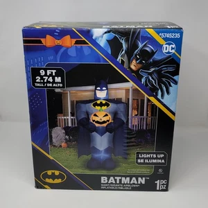 Warner Brothers DC Batman mit Kürbis riesig 9ft luftgeblasen Halloween aufblasbar - Bild 1 von 6