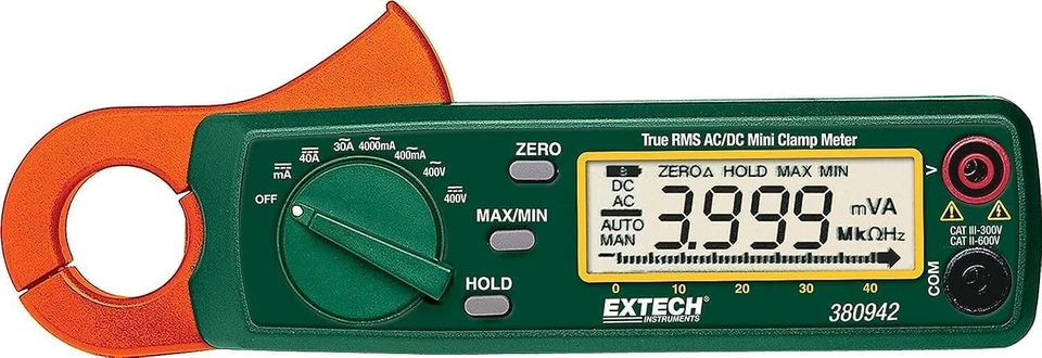 Extech 380942 True RMS 30 Amp AC/DC Mini Clamp Meter - Image 1 of 1