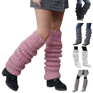 Damen Stulpen Legwarmer Beinstulpen Grob Gestrickt Warm Winter Kniehohe Strümpfe - Bild 1 von 12