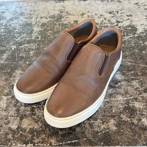 Sneakers slip on uomo Thomas and Vine in pelle marrone taglia 9,5 - Foto 1 di 8