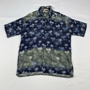 Campia Moda Hawaiian Shirt Men's Size Large Retro Palm Trees 100% Rayon - Picture 1 of 17