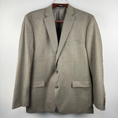 LAUREN RALPH LAUREN Mens Blazer Jacket Sport Coat Brown Houndstooth - 46L - Image 1 of 4