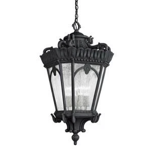 Kichler 9564BKT Tournai 4-Light Outdoor Pendant