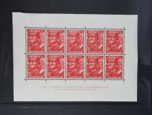 Netherlands Scott # B144 Souvenir Sheet VF OG Hinged Creased 1942 Stamps Cat$100 - Picture 1 of 2
