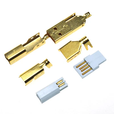 5Sets USB2.0 A to B Male Plug Connector Gold Plated Case Cover fr USB Cable - Image 1 of 4