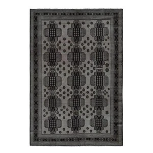 Alfombra de lana pura anudada a mano marrón bronceado vintage afgano balooch anudada a mano de 6'7""x9'8"" R78002 - Imagen 1 de 11