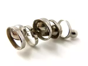 ANILLOS ARTÍSTICOS GIANNI VERSACE DE COLECCIÓN '89 BOLAS BROCHE BROCHE PLATA ITALIA - Imagen 1 de 12