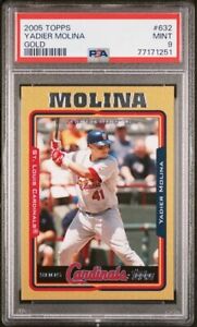 2005 Topps Yadier Molina Cardinals #632 982/2005 PSA 9 Mint GOLD!! LOW POP!