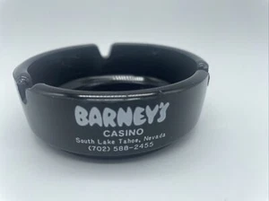 Vintage schwarz Aschenbecher Barney's Casino Aschenbecher C3 Lake Tahoe Nevada - Bild 1 von 5