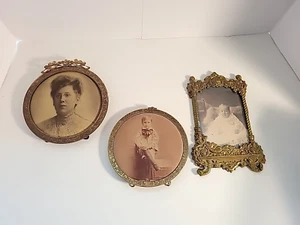 Framed Photos Vintage Victorian ??? Lot of Three - Picture 1 of 12