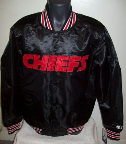 Chiefs Jacket Kansas City Throw Back Starter NFL BLACK  S M L XL 2X Cover