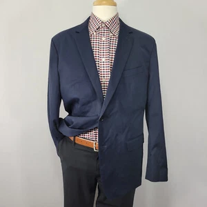 Banana Republic Mens Rapid Movement Blazer Two Button Navy Cotton Blend 46R - Picture 1 of 15