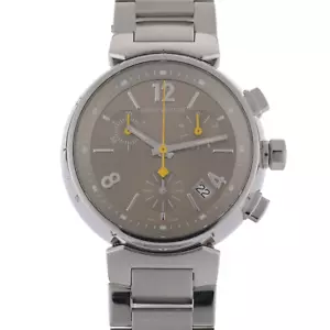 LV LOUIS VUITTON Tambour Q1322 Brown & Silver 34mm Ladies Watch - Picture 1 of 8