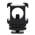 Metal Camera Tri Hot Shoe Mount Adapter For Mic LED Video Light Monitor MPF