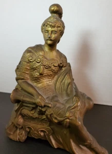1880's ROMAN SOLDIER 8" Statue In Armor And Helmet Gilded Spelter Ware WHOLESALE - Picture 1 of 14