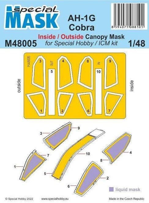 Special Hobby 100-M48005 - 1:48 AH-1G Cobra Maschera - Nuovo - Immagine 1 di 1