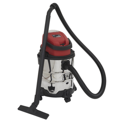 PC20SD20V Sealey Vacuum Cleaner Cordless Wet & Dry 20ltr 20V - Body Only • 81£