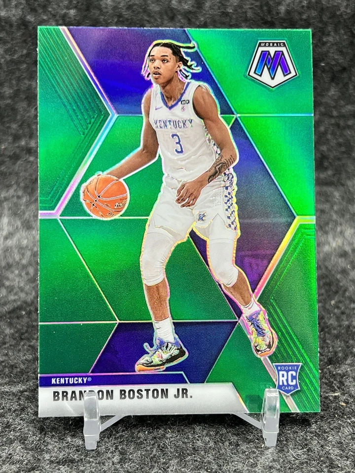 2021-22 Panini Mosaic Green Rookie Prizm Brandon Boston Jr. Rookie Kentucky - Image 1 of 1