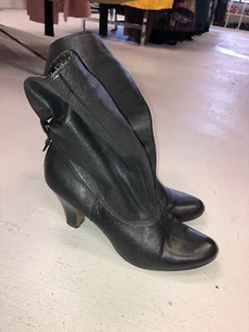 Report Foldover Slouch Booties Womens 8 1/2 Black Leather Style Kait - Picture 1 of 10