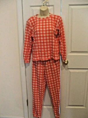 nuevo/paquete Frederick's of Hollywood 2 piezas ROJO/BLANCO parte superior térmica/pantalón pj set pequeño Foto 1 de 4