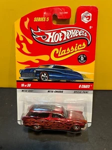1/64 HOT WHEELS CLASSICS 16 OF 30 1955/56 FORD 8 CRATE WAGON RED - Picture 1 of 2