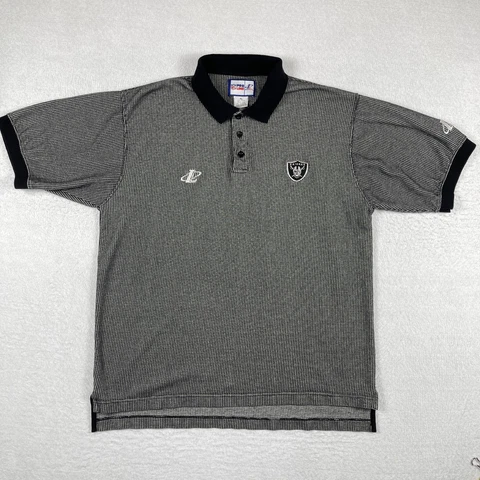 Oakland Raiders Polo Shirt Mens XL Vintage 90s NFL Logo Athletic Football VTG Cover