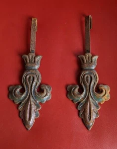 Gusseisen Wanddeko Fleur de lis Wandbehang 2er Set Hängetafeln - Bild 1 von 10